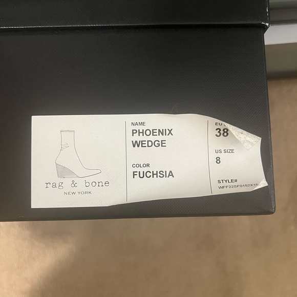 Rag & Bone Phoenix Wedge Boot - Fuchsia - 38 - Picture 8 of 9